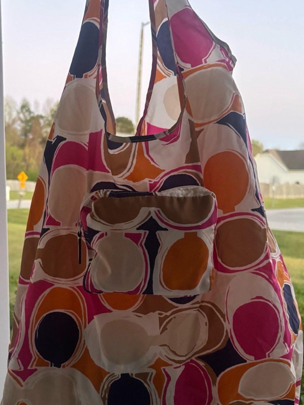 Coach Poppy 2010 Multicolor Folding tote in mono CC . - Picture 3 of 5